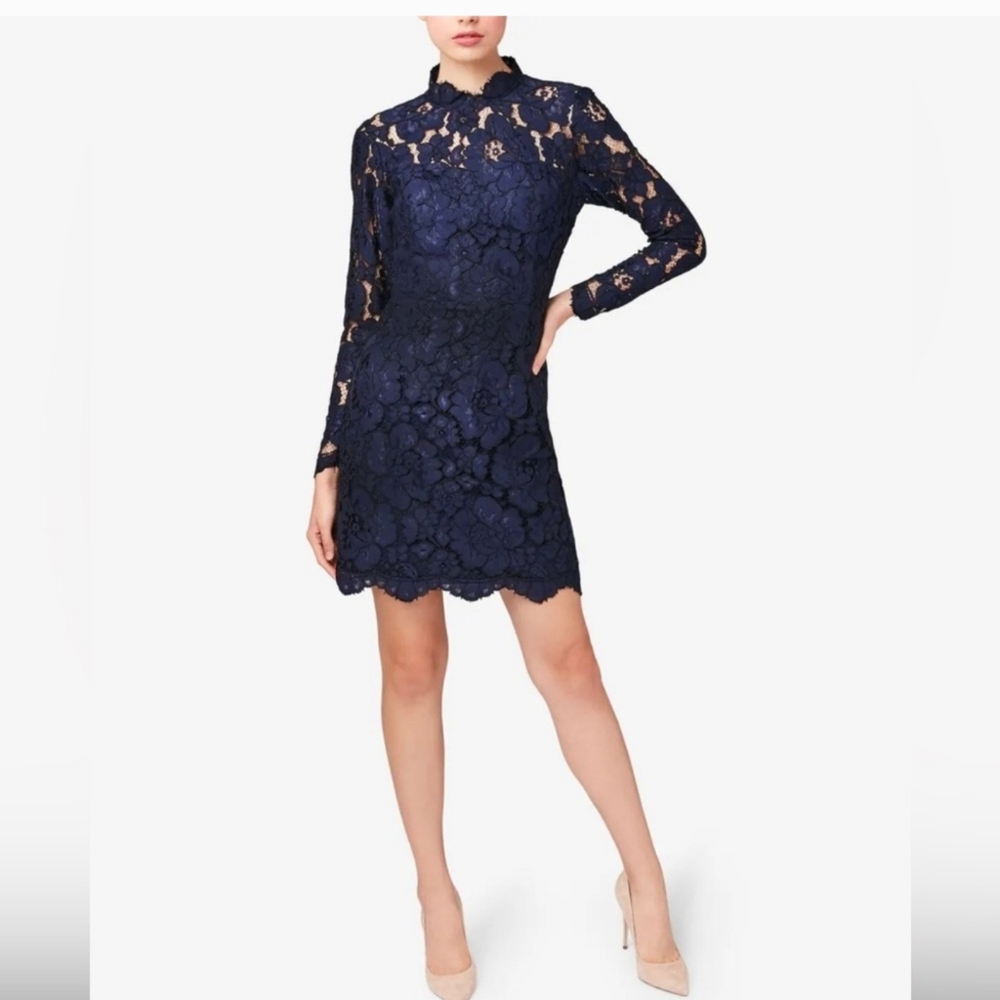 Betsey Johnson Black Floral Lace Dress